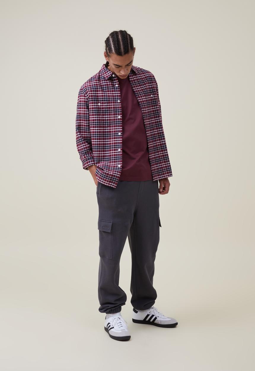 Cotton On - Cargo loose fit track - faded slate