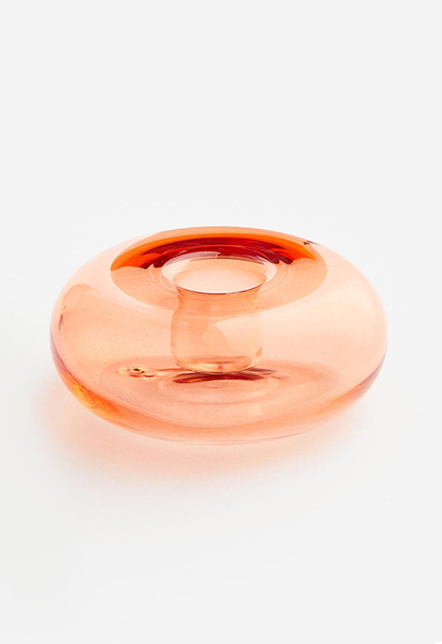 H&M - Glass candlestick - orange