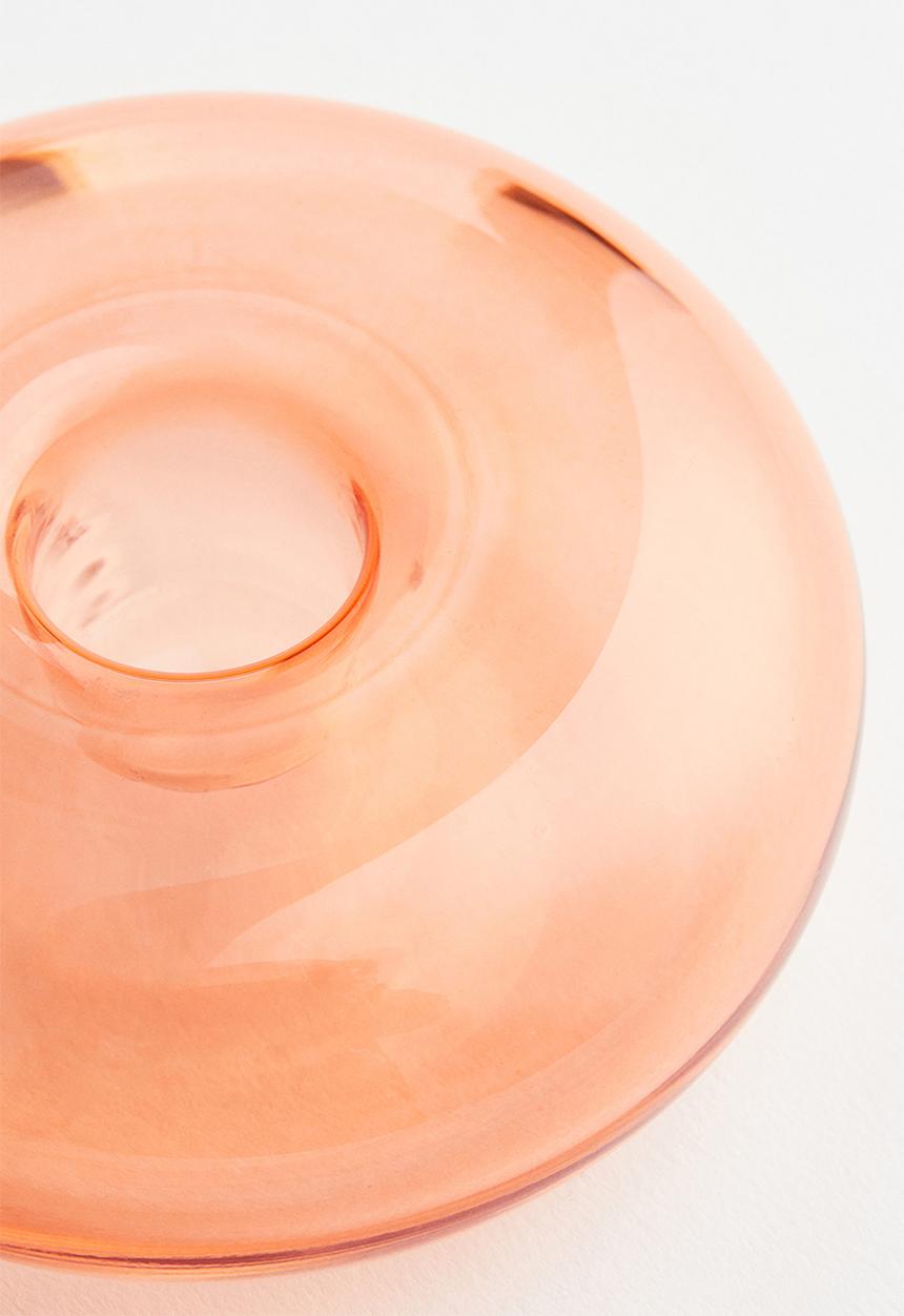 H&M - Glass candlestick - orange
