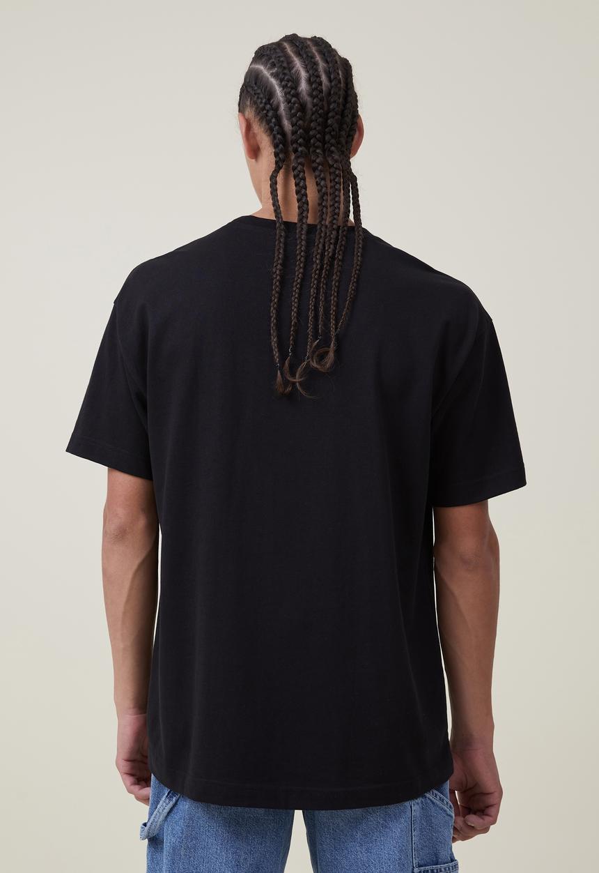 Cotton On - Heavy weight T-shirt - black/nyc athletic division