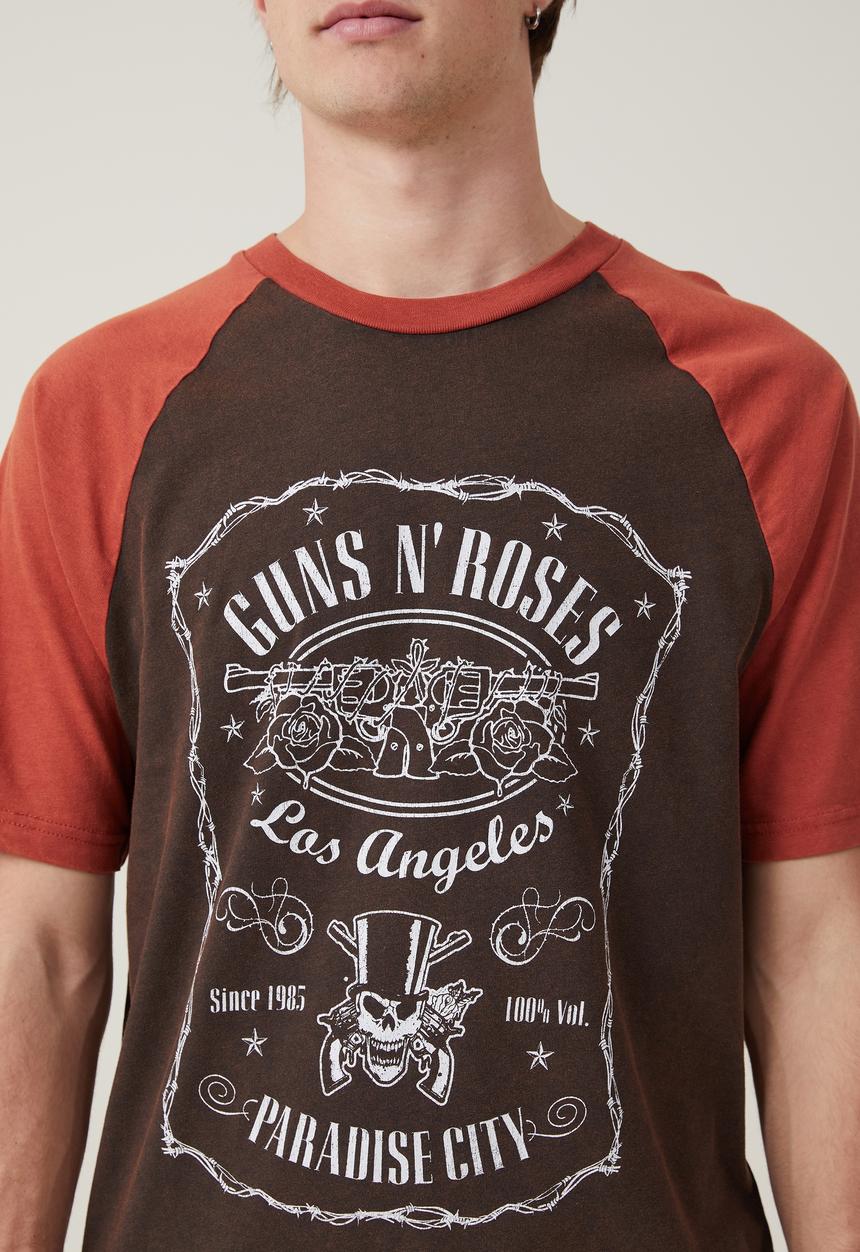 Cotton On - License raglan T-shirt - lcn bra washed black & bruschetta red