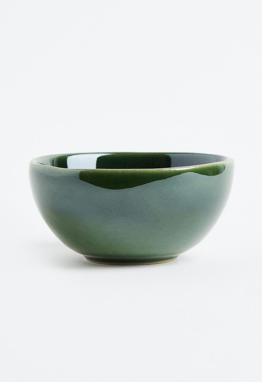 H&M - Small stoneware bowl - dark green