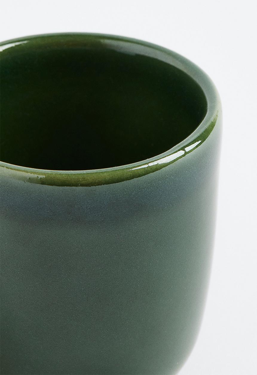 H&M - Stoneware cup - dark green