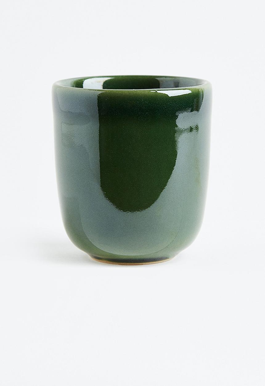 H&M - Stoneware cup - dark green