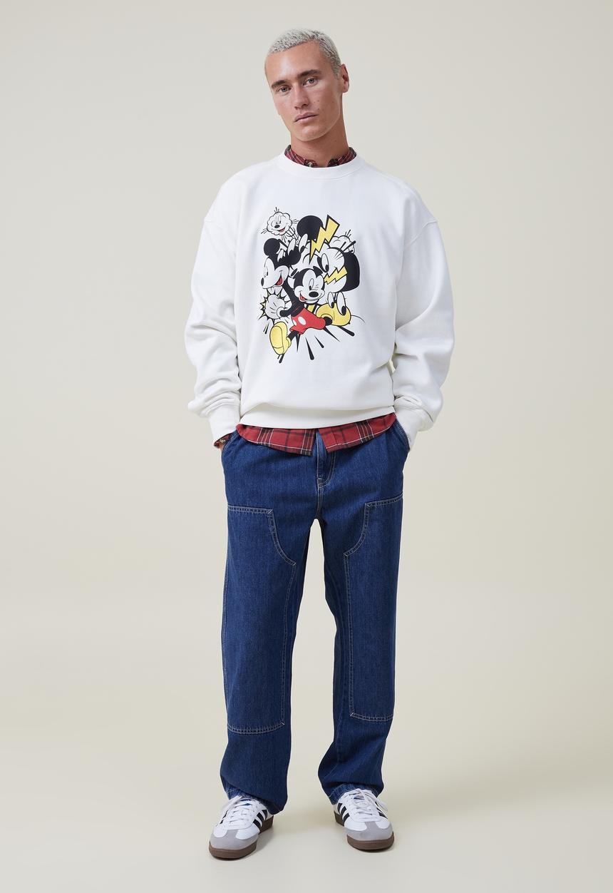 Cotton On - Mickey oversized sweater - lcn dis vintage white/josh thorsen 