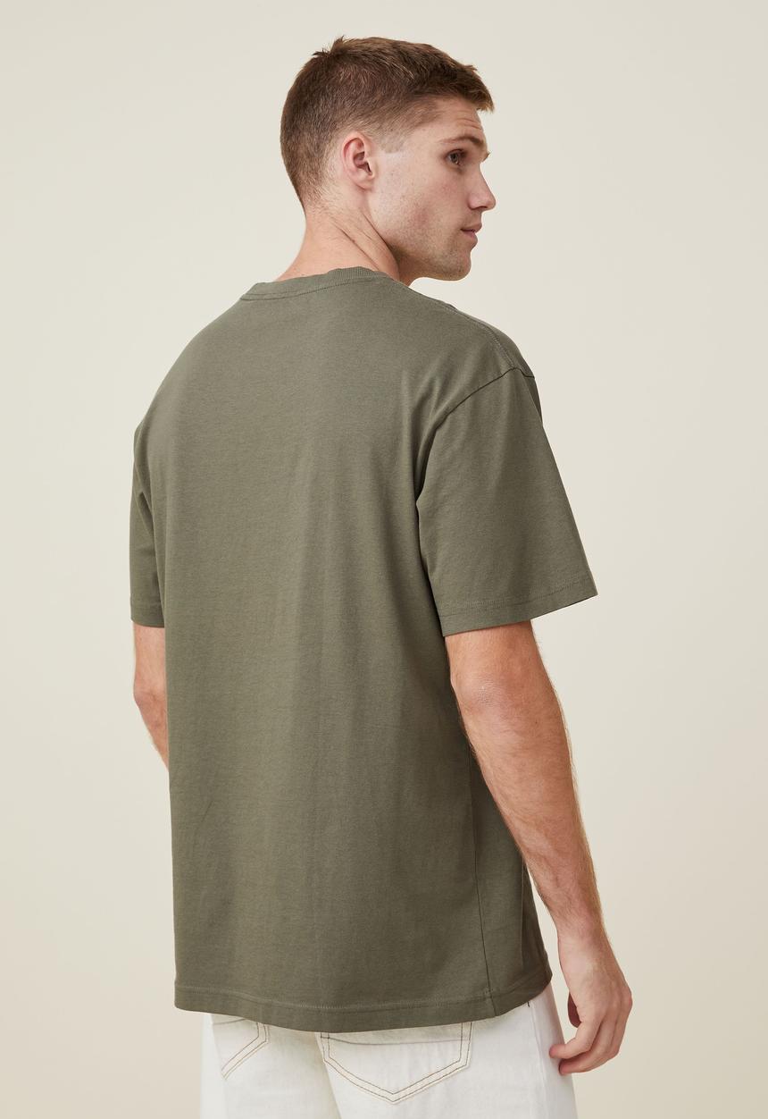 Cotton On - Organic loose fit T-shirt - military 