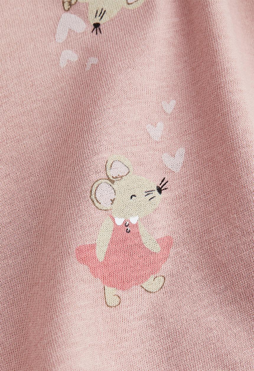 H&M - Jersey pyjamas - light pink/mice