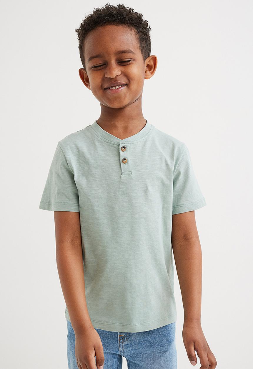 H&M - 3-Pack henley tops - dark blue/light grey 