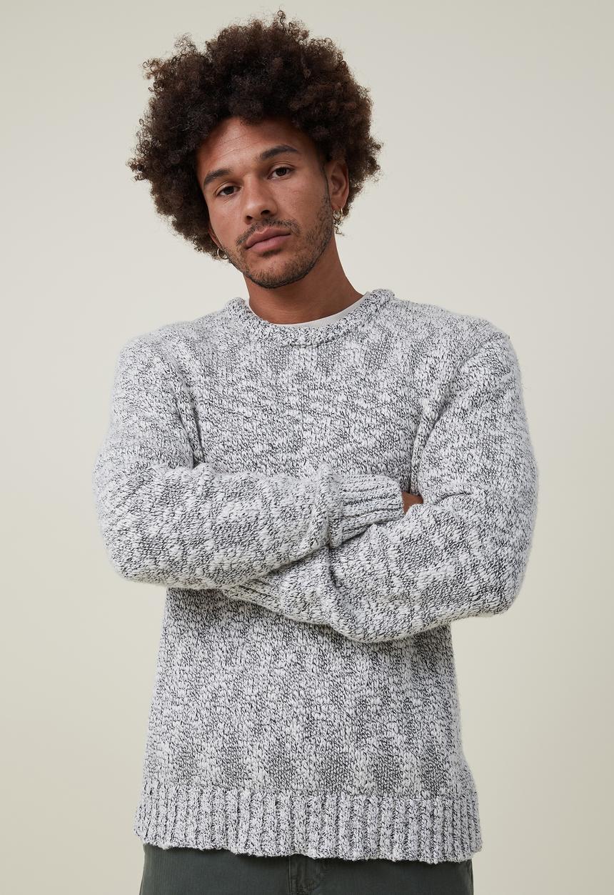 Cotton On - Woodland knit - grey texture 