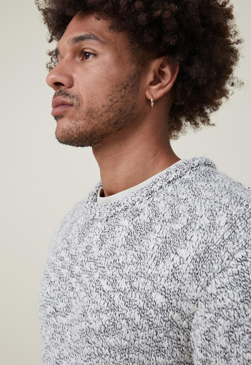Cotton On - Woodland knit - grey texture 