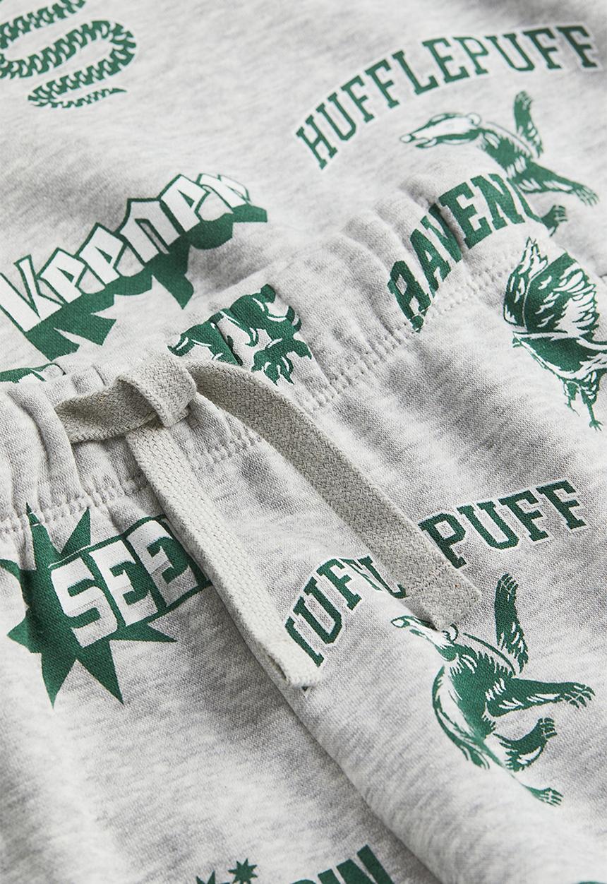 H&M - Printed 2-piece sweatshirt set - grey marl/harry potter