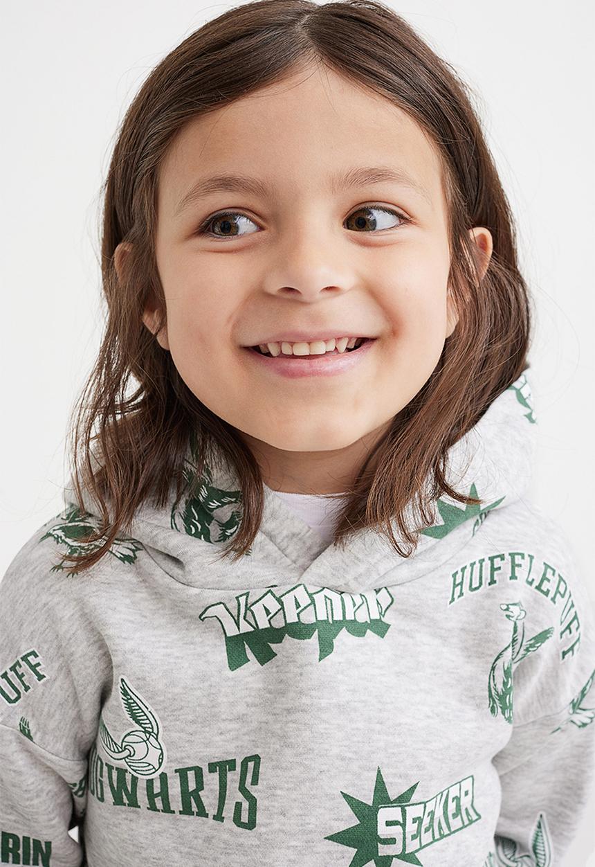 H&M - Printed 2-piece sweatshirt set - grey marl/harry potter