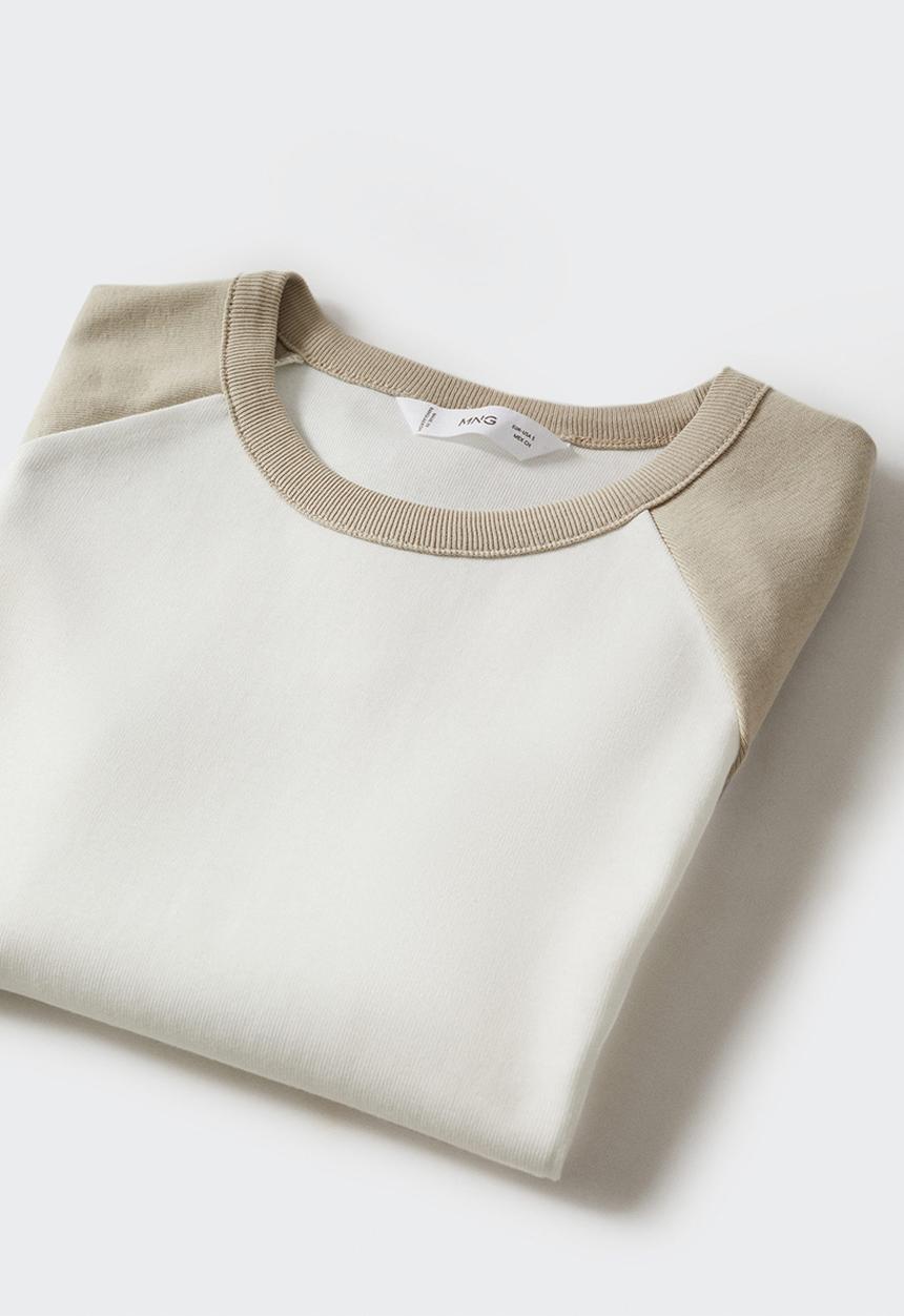 MANGO - T-shirt insti - beige