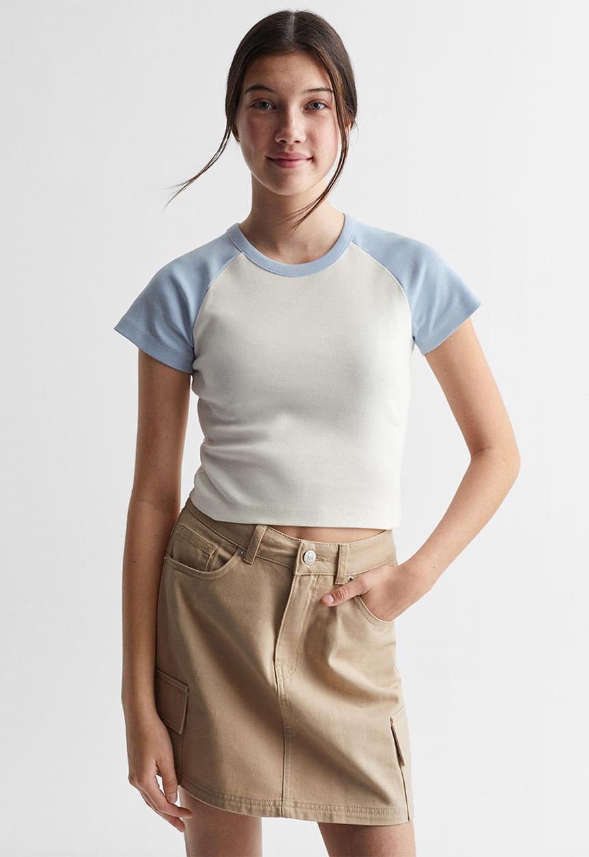 MANGO - T-shirt insti - blue
