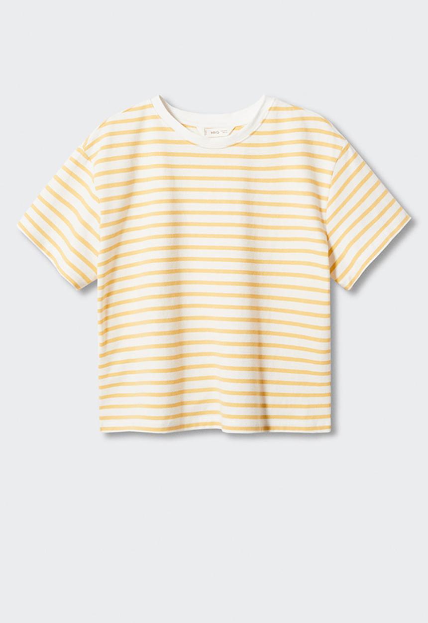 MANGO - T-shirt doha - mustard