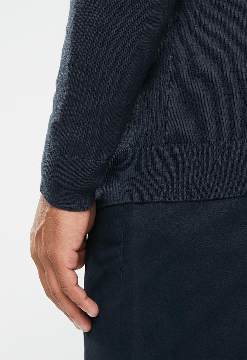 Lyle & Scott - Cotton crew neck jumper - navy