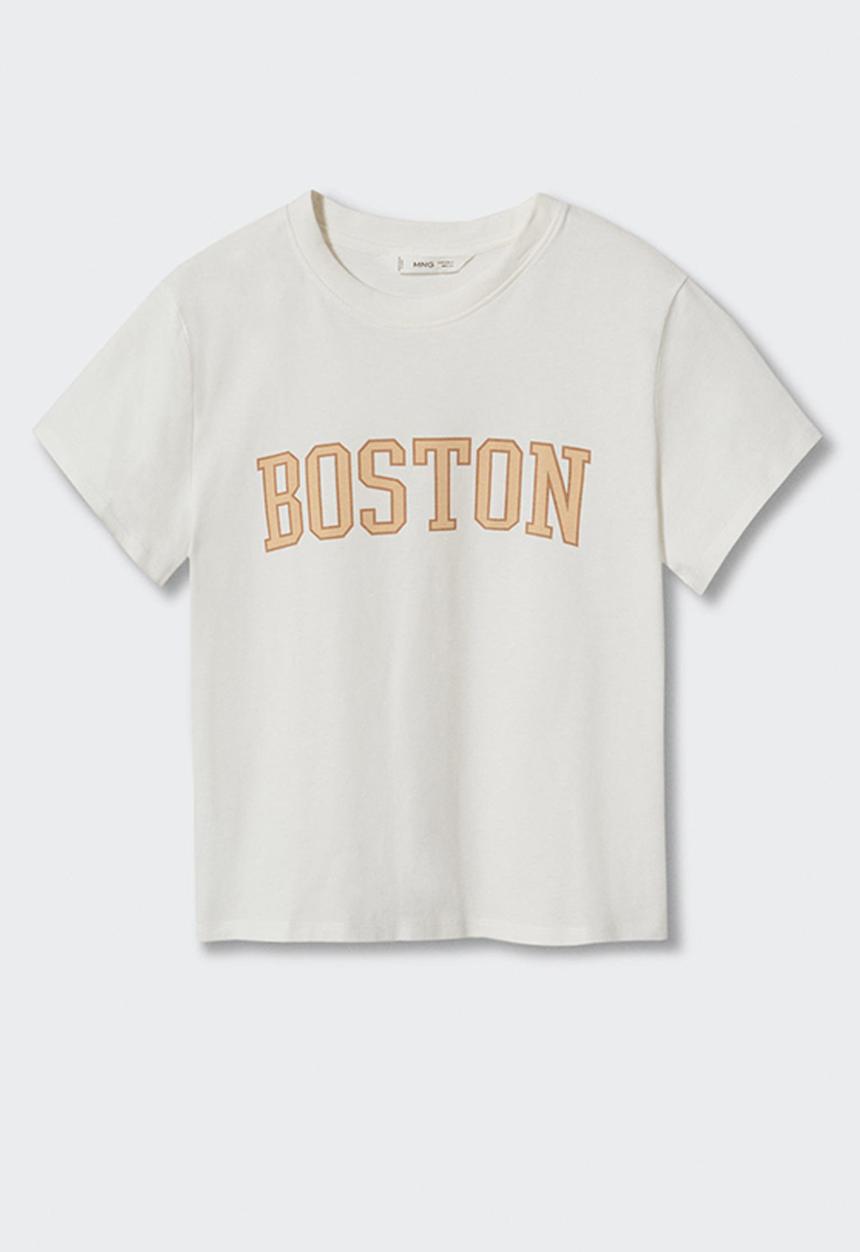 MANGO - T-Shirt corn - off white
