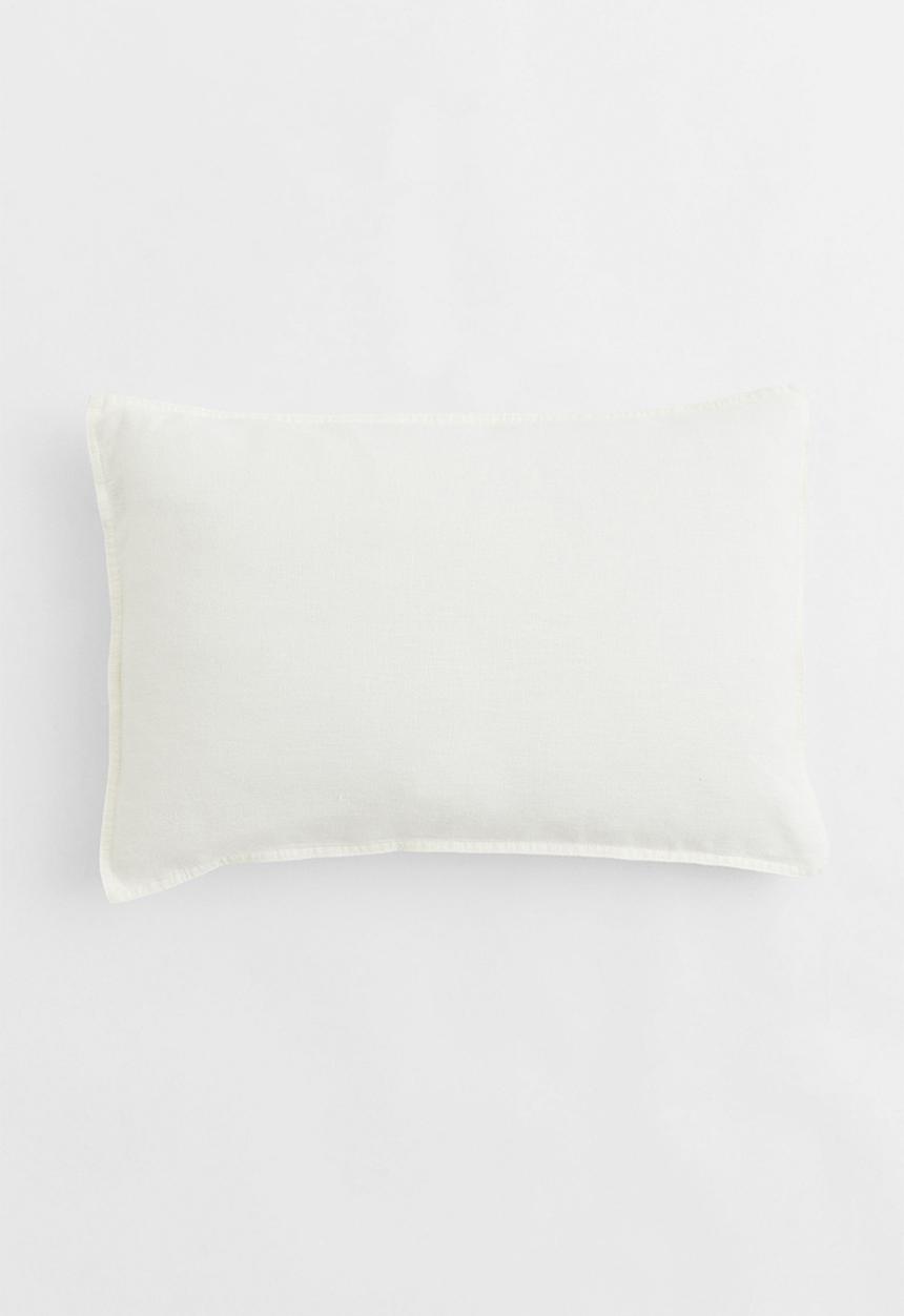 H&M - Washed linen cushion cover - white