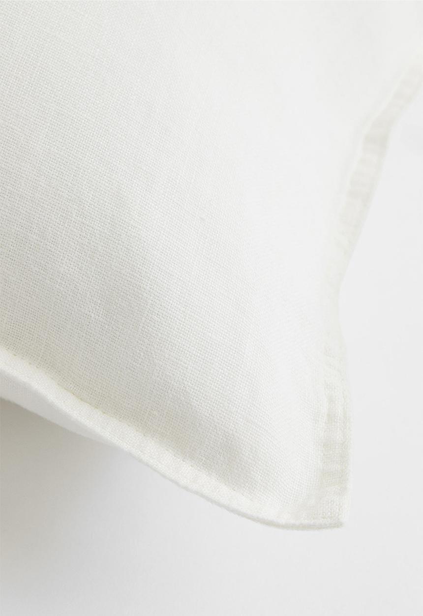 H&M - Washed linen cushion cover - white