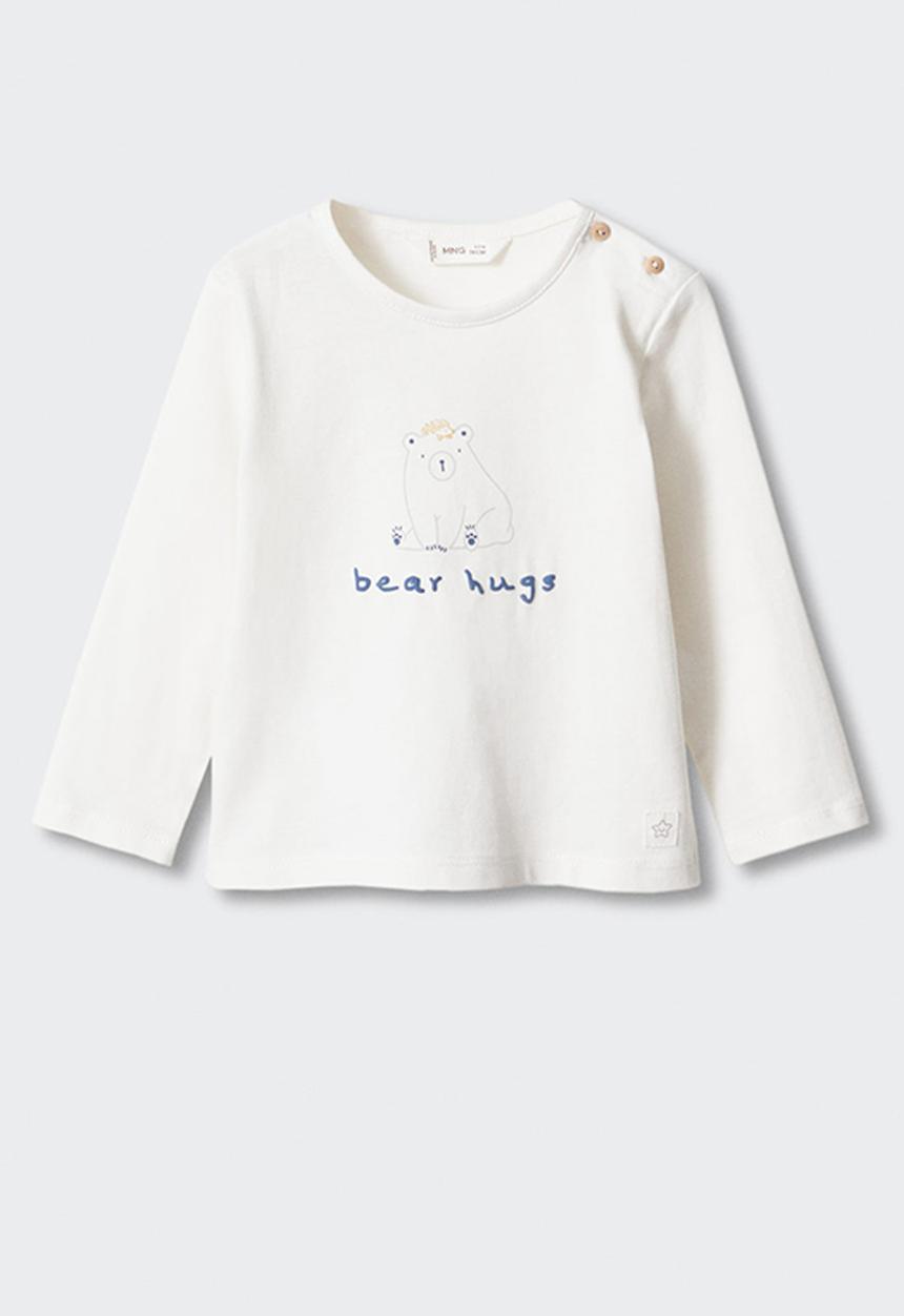 MANGO - T-shirt hugs - off white