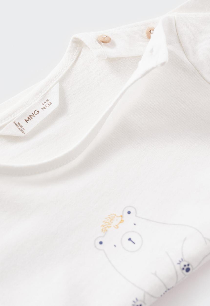 MANGO - T-shirt hugs - off white