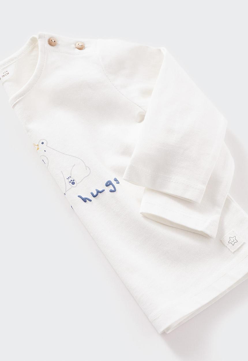 MANGO - T-shirt hugs - off white