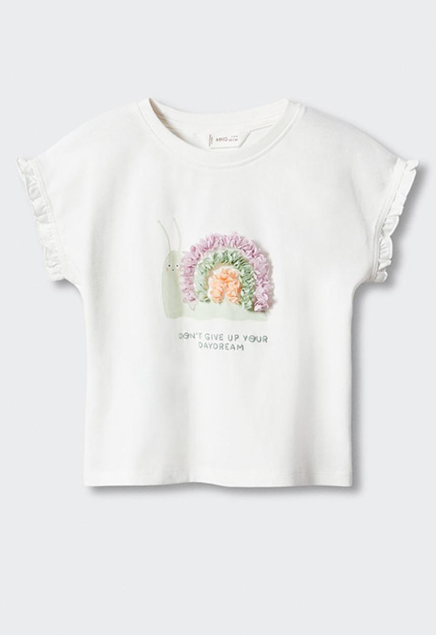 MANGO - T-Shirt caracol - off white
