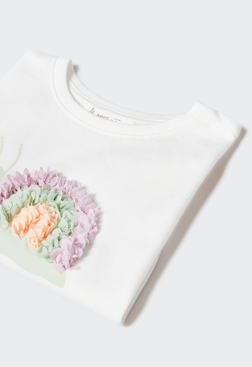 MANGO - T-Shirt caracol - off white