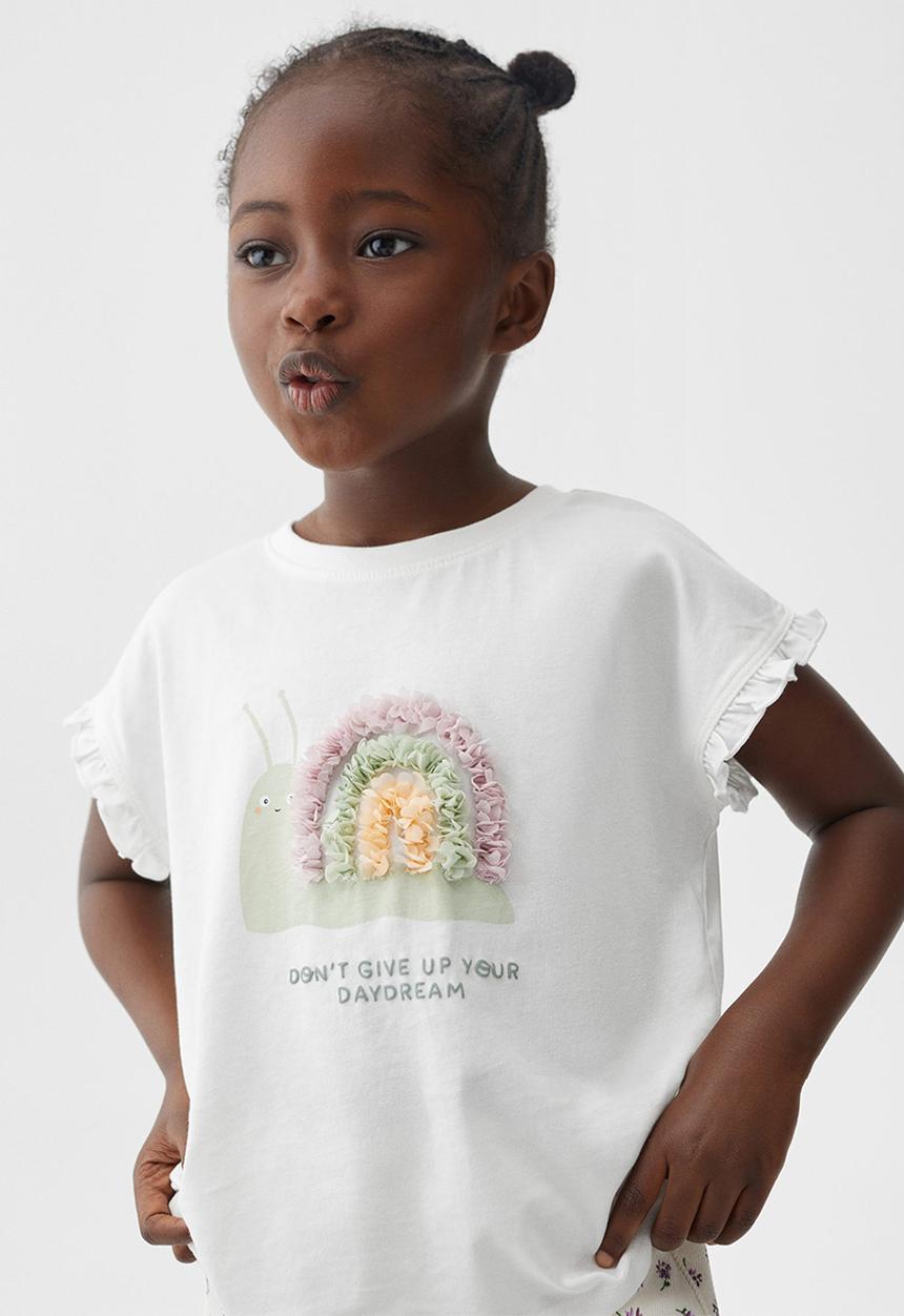 MANGO - T-Shirt caracol - off white
