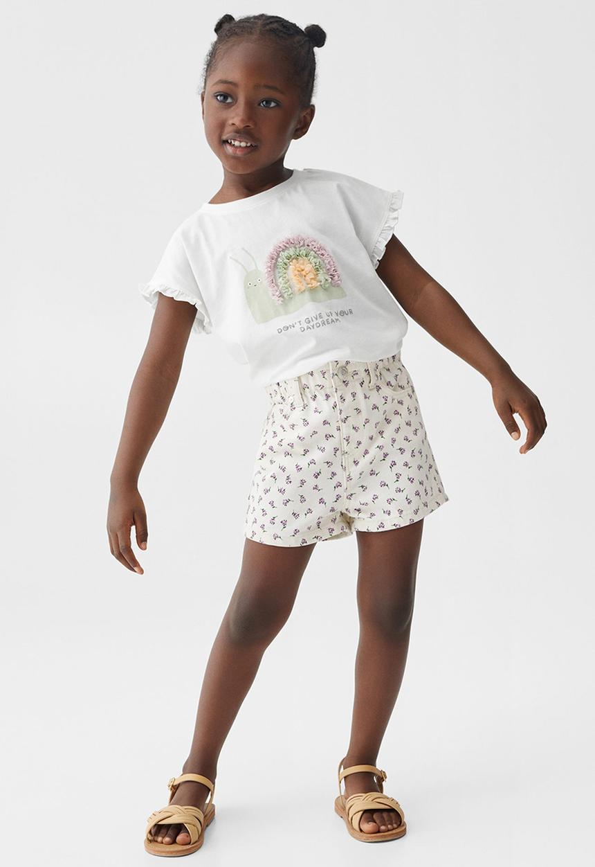 MANGO - T-Shirt caracol - off white