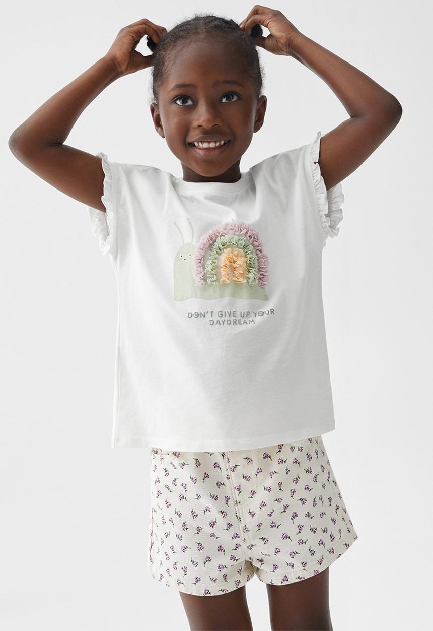 MANGO - T-Shirt caracol - off white
