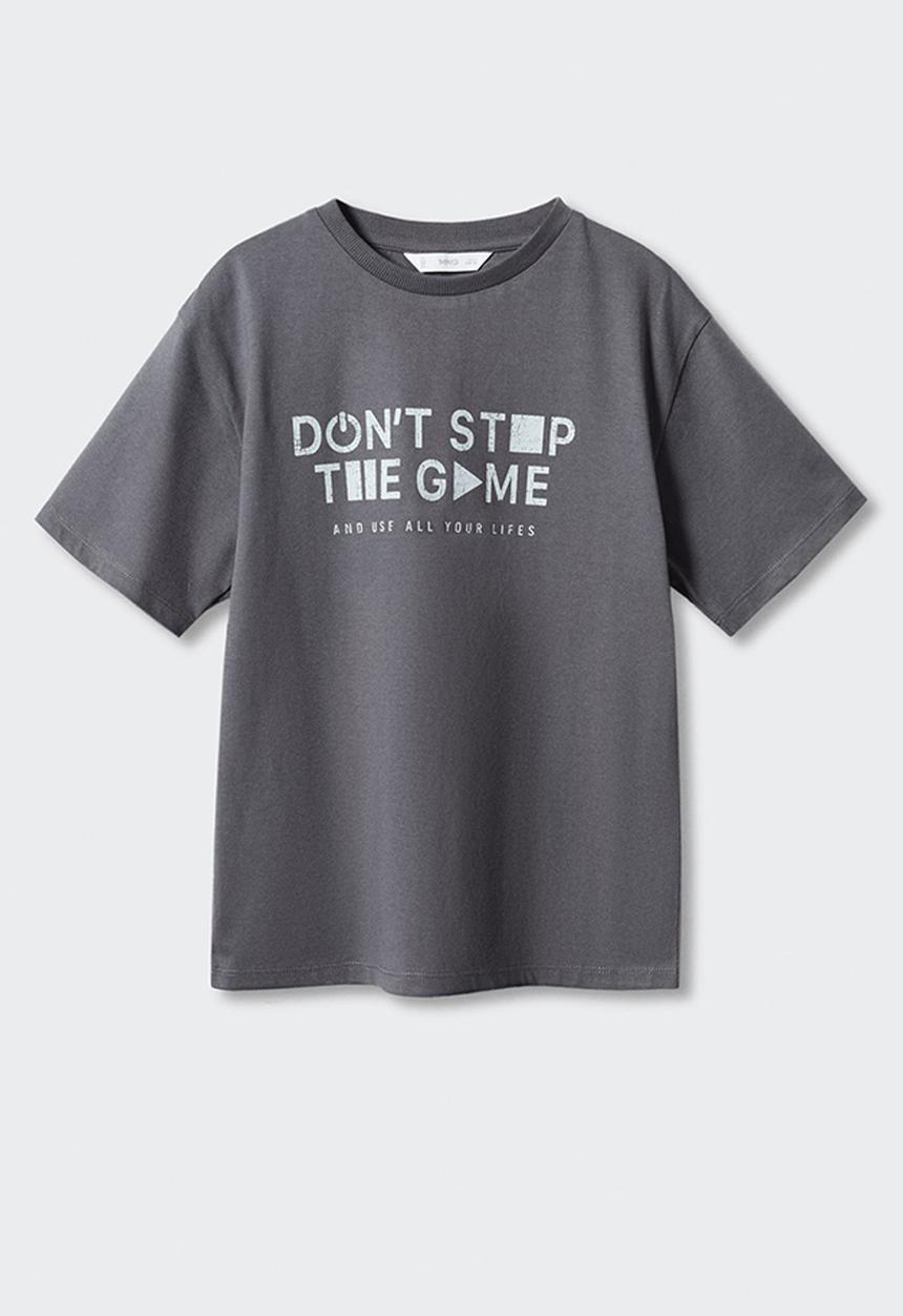 MANGO - T-shirt game - charcoal