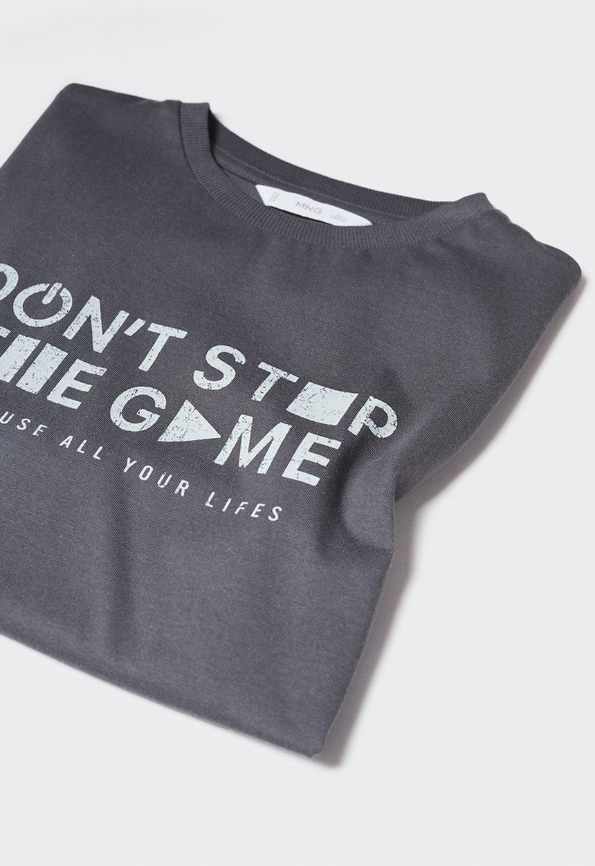 MANGO - T-shirt game - charcoal