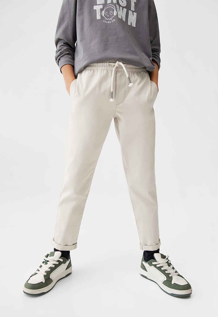 MANGO - Trousers franky4 - ice white