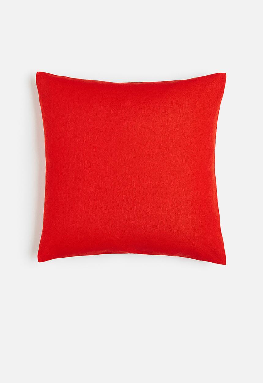 H&M - Cotton canvas cushion cover - bright red