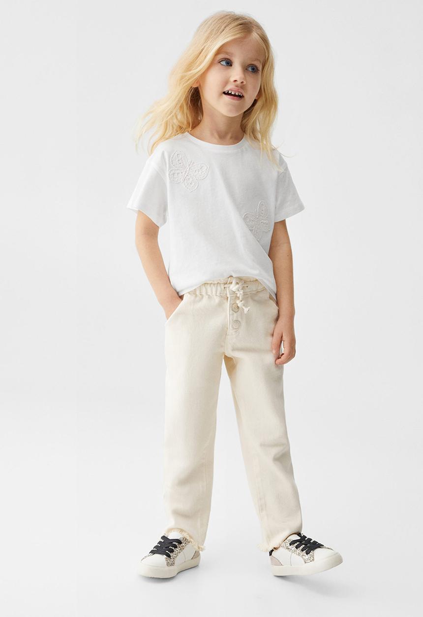 MANGO - T-shirt crochetb - off white