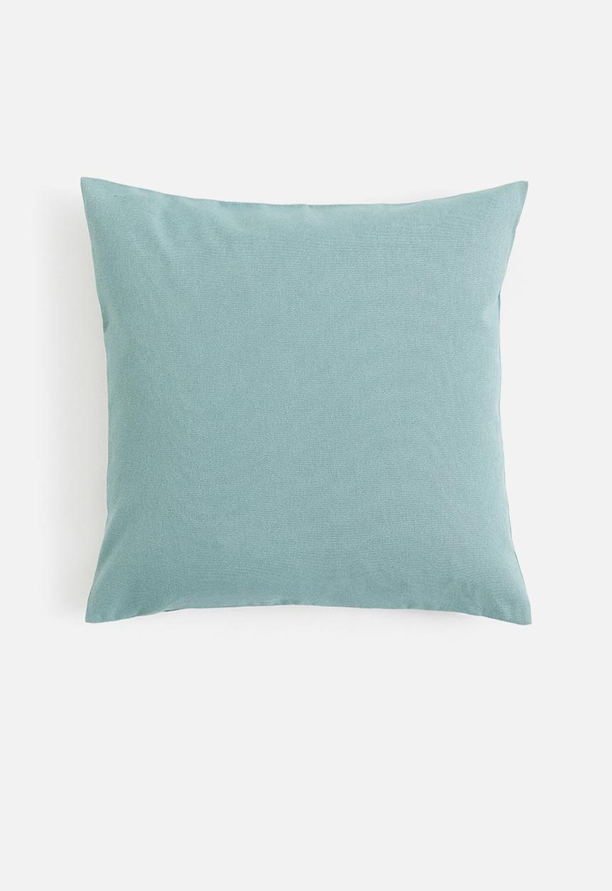 H&M - Cotton canvas cushion cover - light turquoise