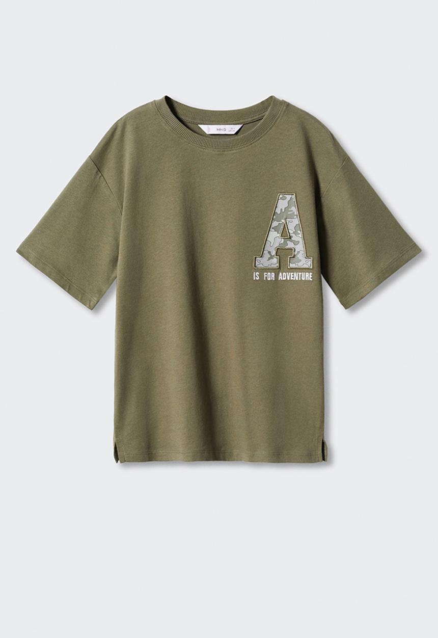 MANGO - T-Shirt camo - khaki