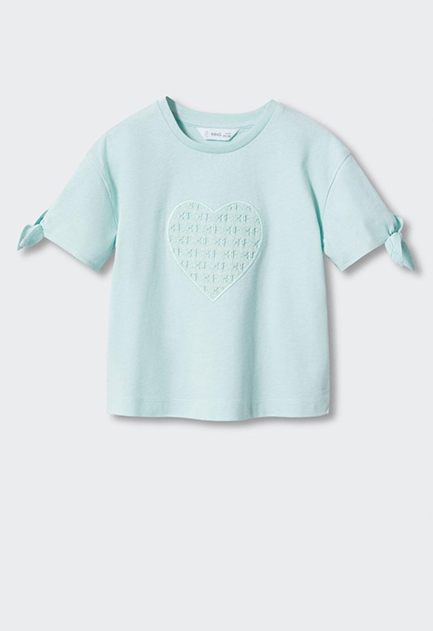 MANGO - T-Shirt Heart - Green