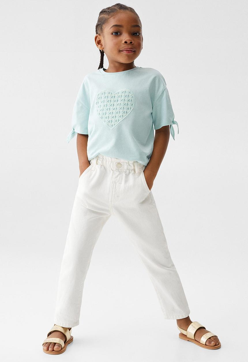 MANGO - T-Shirt Heart - Green
