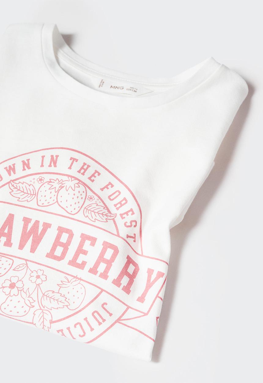 MANGO - T-shirt funny - off white