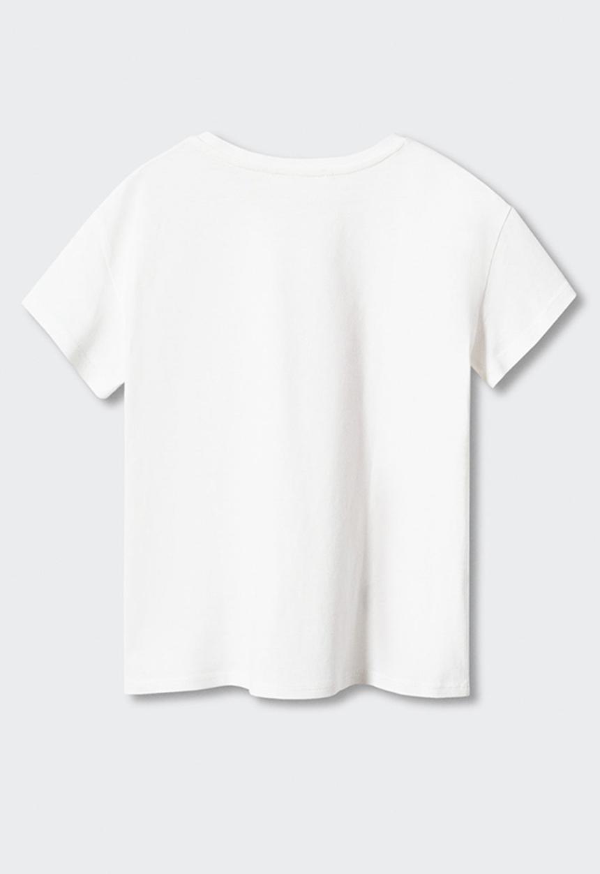 MANGO - T-shirt funny - off white