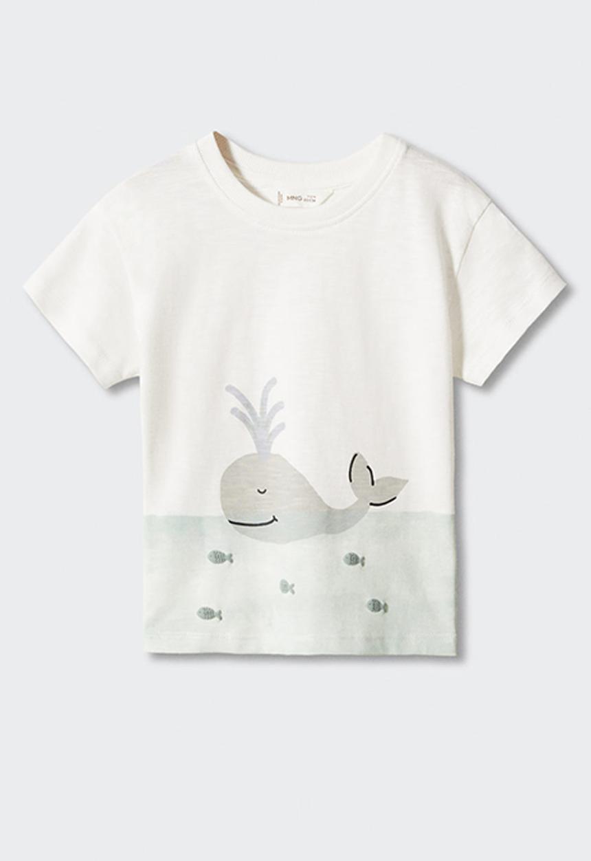 MANGO - T-Shirt ballena - white