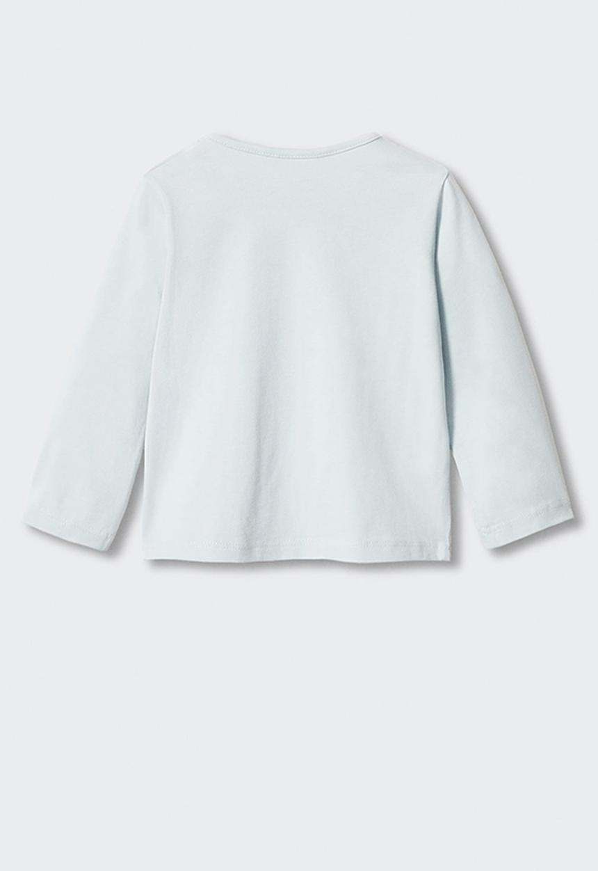 MANGO - T-shirt hello - blue 
