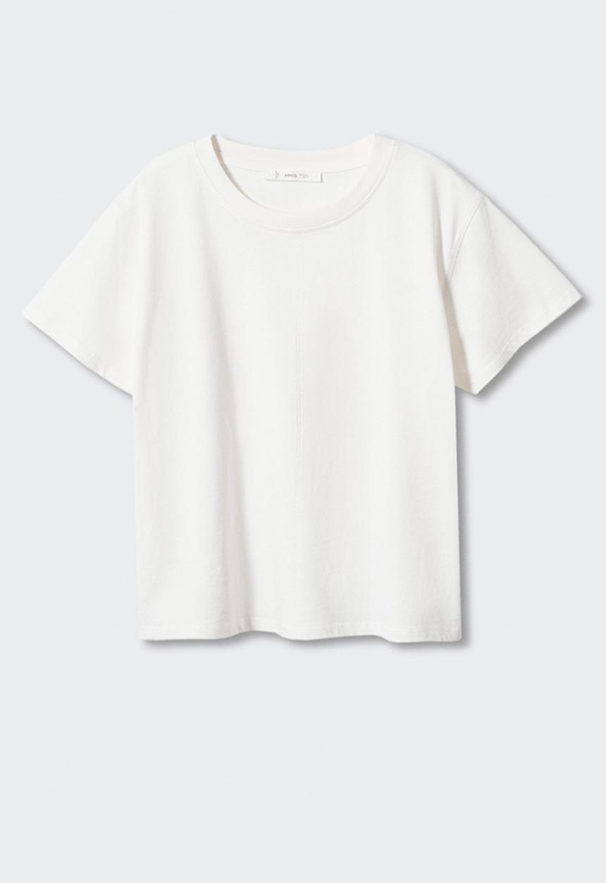 MANGO - T-Shirt basict - white