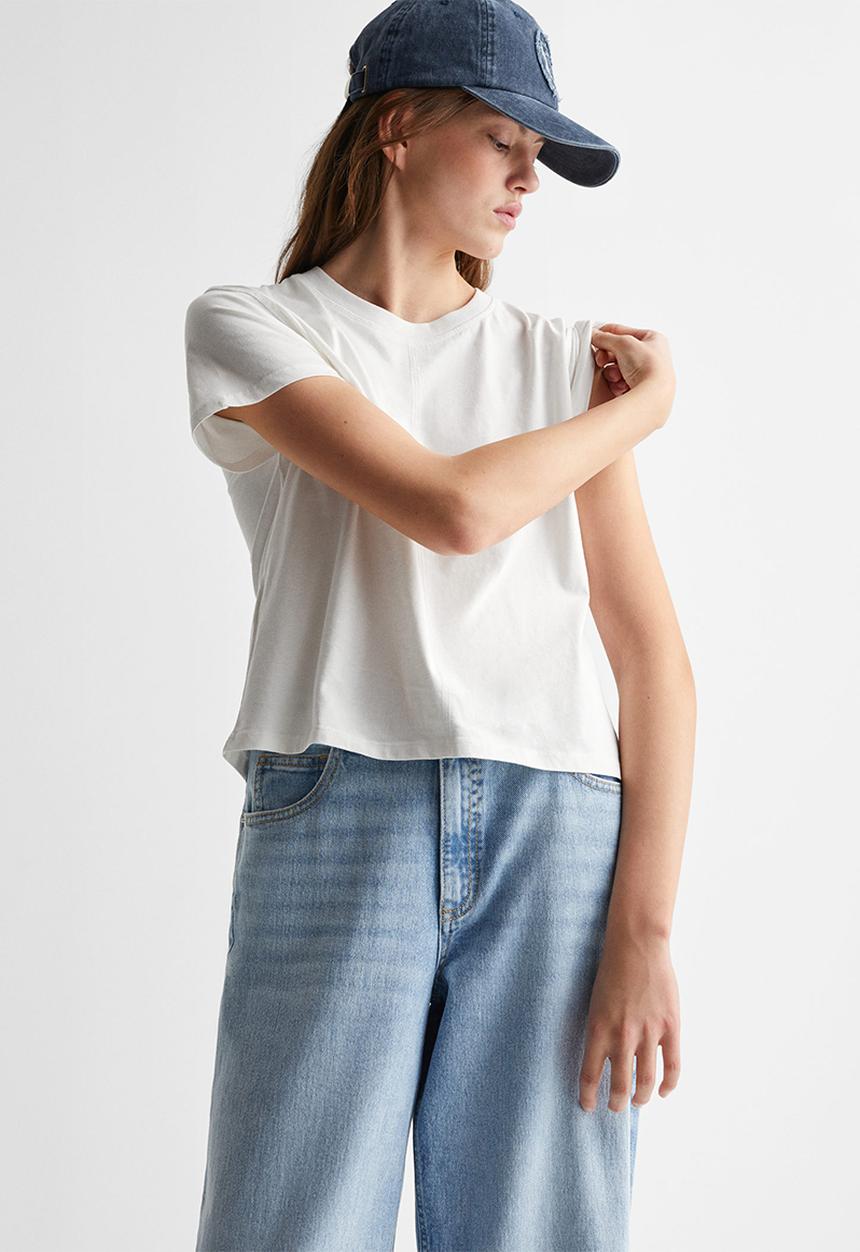 MANGO - T-Shirt basict - white