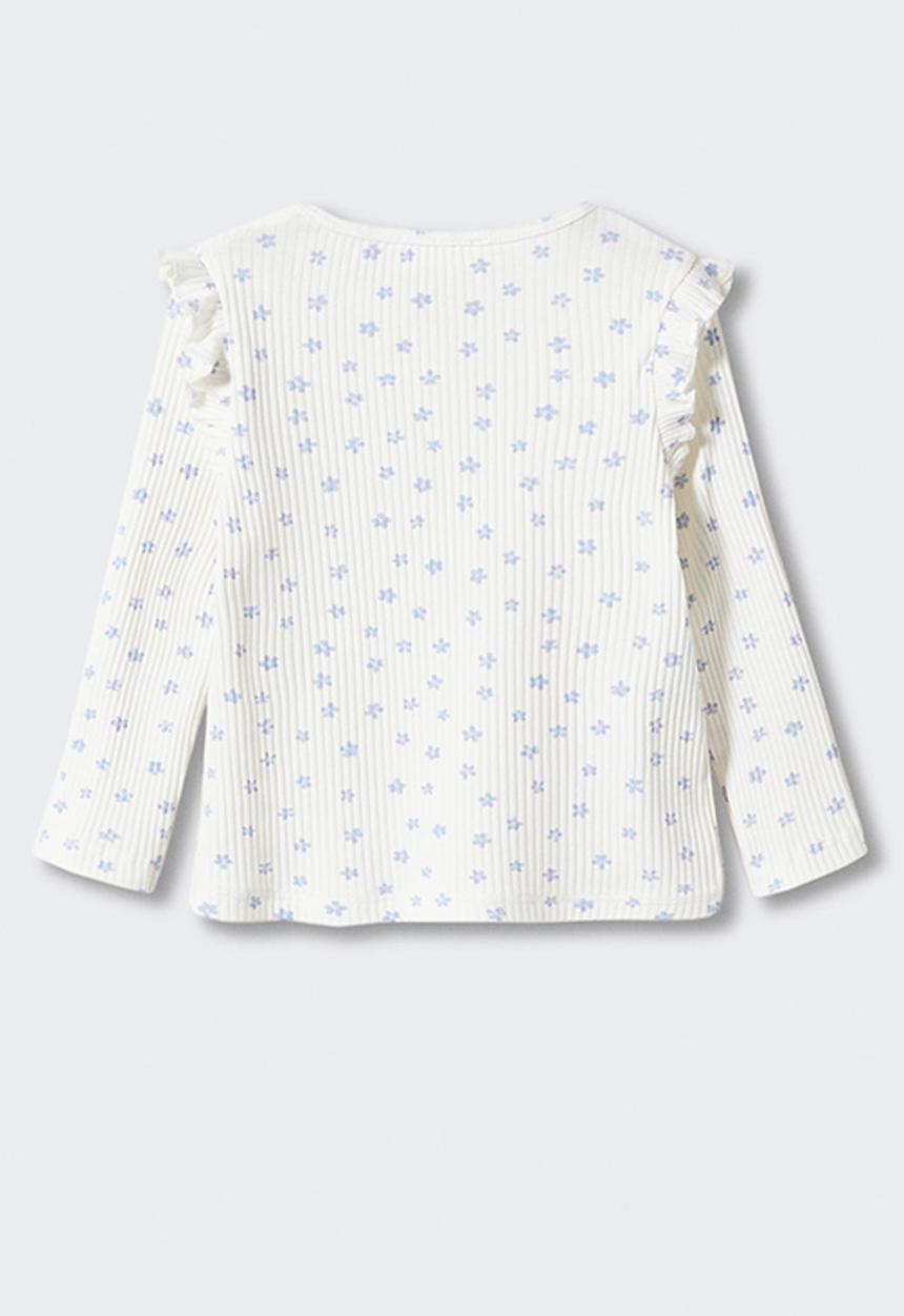 MANGO - T-shirt sol - off white