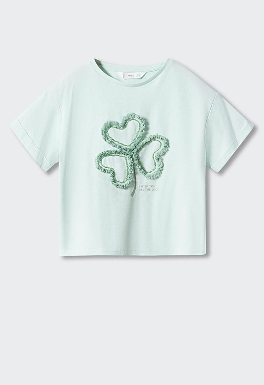 MANGO - T-shirt grow - green