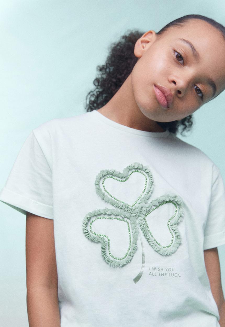 MANGO - T-shirt grow - green