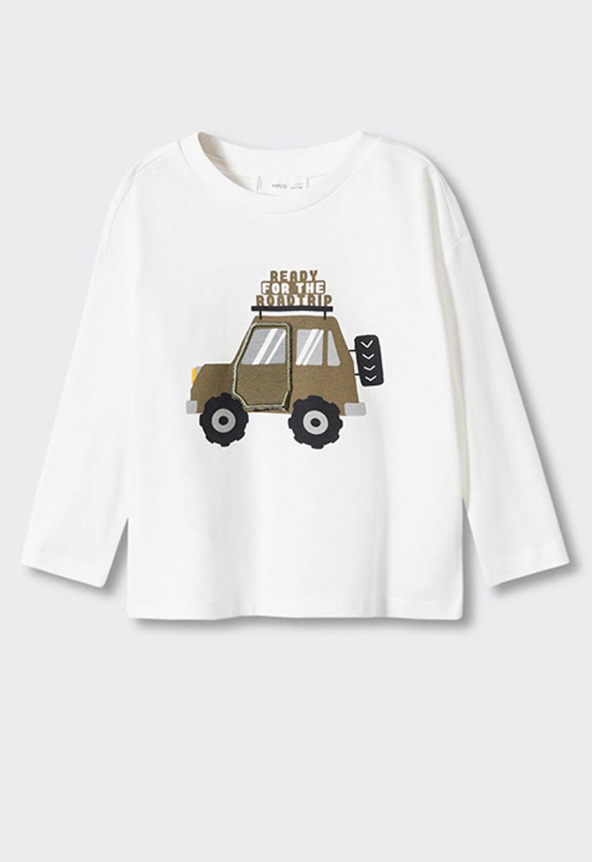 MANGO - T-Shirt Flap - Off White